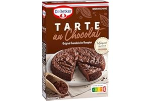 ‎DR. OETKER Dr. Oetker Tarte au Chocolat, 4 x 470 g, Backmischung für Schokoladen-Kuchen, schokoladiger Kuchen, Original französische Rezeptur, einfaches & gelingsicheres Backen, Premiumsorte