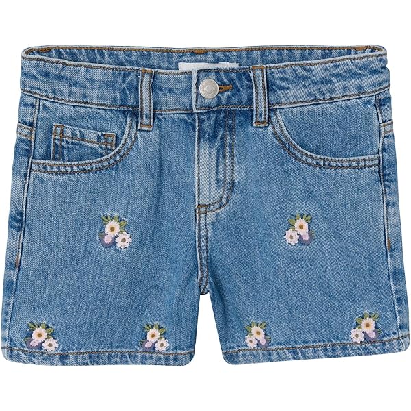 Short En Jean Pour Fille LTB Judie G - Coupe étroite, élastique Réglable, Petit Revers, Tissu Stretch Confortable