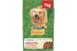 PURINA FRISKIES Crocchette per Cani Adulti con Manzo, Cereali e Verdure Sacco da 7kg