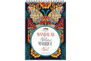 Colorya Mandala Édition Nature Nuit Magique - A4 - Livre de Coloriage pour Adulte - Mandalas a Colorier Anti Stress, Zen - Cahier de Coloriage - Occupation pour Adulte
