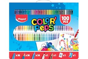 Estuche pintura maped color peps kit 100 piezas surtidas