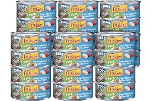 Purina Friskies Pate Wet Cat Food, Ocean Whitefish & Tuna Dinner (155g x 24)