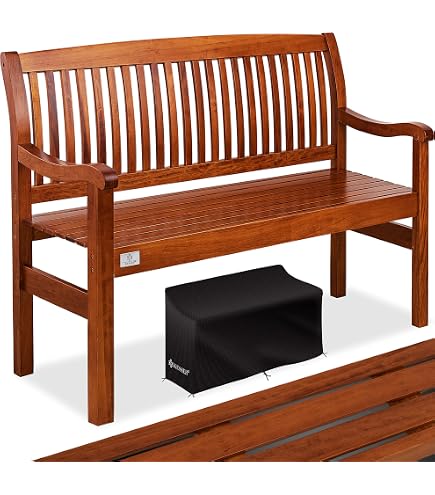 VERDELOOK Panchina Da Giardino 2 Posti In Legno Di Acacia, Linea Acacia, 120x62x95 Cm, Naturale