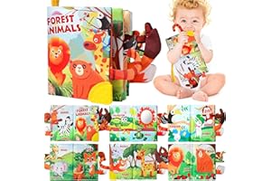 GZGCS Baby Books 0-6 Months,Crinkle Books for Babies,Infant Tummy Time Toy High Contrast Sensory Book for Babies,Touch Feel Book for Newborn 0-6-6-12 Months Early Learning Toy
