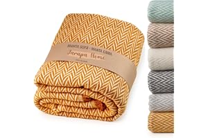 Elegant och hållbart plaid för soffa, mångsidigt täcke för säng och soffa, stort plaid, soffaöverkast i 100% bomull, perfekt