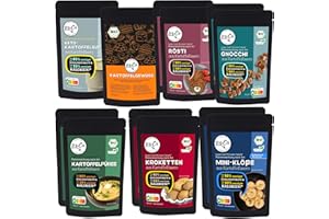 LOWCA LOW CARB Kartoffelprodukte, 12 inkl. 2 gratis | 95% weniger Kohlenhydrate = KETO | 60% weniger Kalorien | protein- und ballaststoffreich | bio inkl. Kartoffelgewürz