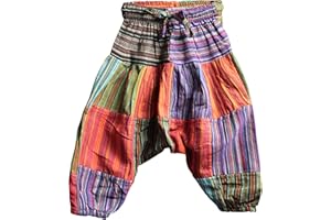 SHOPOHOLIC FASHION Kinder Hippie Boho Bunte Bequeme Lockere Haremshose