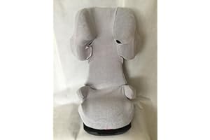 EKO Sommerbezug Schonbezug für Cybex Solution X, X2, X-Fix,X2-Fix Frottee 100% Baumwolle blaugrau