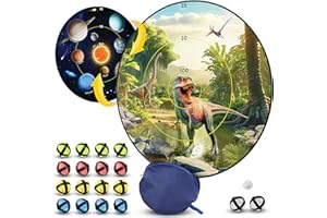 BLUE MARBLE National Geographic Dianas de Dardos para Niños - Juego de Dardos de Pelota de 71 cm Reversible con Bolas Adhesivas en 4 Colores, Juegos para Niños, Juegos de Dardos, Diana para Niños