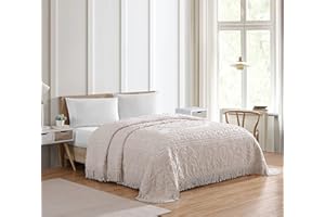 Beatrice Home Fashions Medallion Chenille Bedspread, Full, Blush