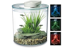 Marina 360 Acquario con telecomando a LED, multicolore, 10 litri, blu, verde, rosso