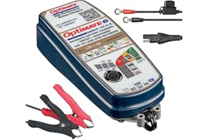 TecMate OptiMate 6 Select, TM370, Serie GOLD: Cargador-mantenedor de batería sellada de 9 fases 12V 6A