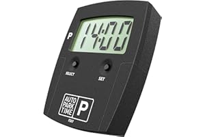 AutoParkTime, APT3-II Digital Automatic Parking Disc, Recycled Plastic, LCD Display, Easy Assembly in Car, Time and Date Preset, Swedish Design, Car Accessories, Gift/Christmas Gift for Him/Her