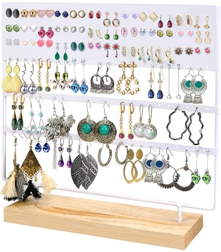 Présentoir Vertical Pour Colliers En Bambou Et Velours - Support à Bijoux Avec Rembourrage - 25 Cm De Hauteur - Idéal Pour Rangement Et Exposition