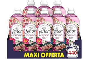 Lenor Ammorbidente Lavatrice Concentrato Essenze d’Italia, 440 Lavaggi (8x55), Portofino, Note Di Fresia e Neroli, Profumo autentico di lunga durata