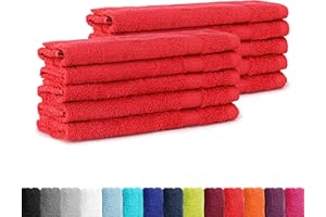 WASSERBETTEN-MARKENSHOP SUPERTOLL ręczniki dla gości, 30 x 50 cm w specjalnej cenie, 100% bawełna w wielu kolorach – 10 szt. ręczników dla gości, 30 x 50 cm, kolor Ro