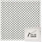 TopHat Weight Sous Vide 603 g &ndash; 304 Stainless Steel Mesh with 2 Clips &ndash; Overall Dimensions 37.6 &times; 35 cm
