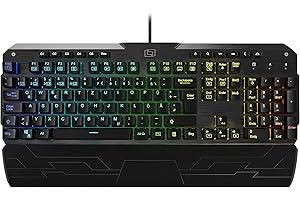 Lioncast LK300 RGB aluminiowa klawiatura gamingowa (mechaniczna klawiatura, czerwone przełączniki, oświetlenie singli RGB, QWERTZ, LED, 16,8 mln kolorów, programowalna, USB, zdejmowana podkładka pod