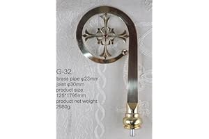 HAOLIN BRASS CROZIER Polish Bishop Staff Crosier Quality Craftsmanship, 70 2/3" H G-32