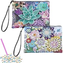 GmeDhc 2er-Set Diamond Painting Taschen – Personalisierbare Kosmetik-/Basteltasche Für Kinder & Erwachsene | 21 X 15,5 Cm, Wasserdicht | DIY-Geschenk Für Mädchen Ab 7 Jahren
