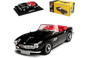 ATLAS B-M-W B-M-W 507 Cabrio Schwarz 1956-1959 1/43 Atlas Norev Modell Auto mit individiuellem Wunschkennzeichen