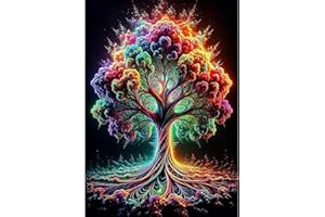 Hongyrjy Peinture Numero Adulte-Peinture par Numéro Enfant Adultes débutants 40x50cm,Numéro d'Art Kit Peinture par Décoration Murale et Cadeaux Pour La Maison (L'arbre de Vie)