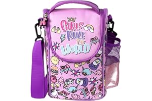 FRINGOO Sac à Déjeuner Isotherme de Haute Qualité | Sac Repas Enfants | Double Compartiment | Sac à Lunch Portatif à Compartiments Séparés Réutilisable | Lunchbox et Boite a gouter enfant École Primaire