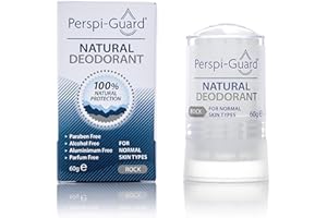 PERSPI ROCK Perspi-Guard 100% Natural Deodorant for Women & Men, Vegan, Aluminium Free Deodorant Stick Made from Tawas Crystals for Sweat & Odour Protection, 60 g