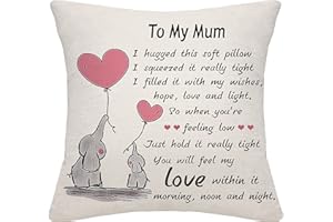 BOMMEX Mum Gifts from Daughter Son Mom Mum Mother Mama Throw Pillow Cover Cushion Case Cushion Cover Thanksgiving Gifts (mum-1)