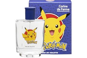 Corine de Farme, Eau de Toilette 50ml Pokémon- Parfum Enfant Frais et Électrisant - Notes de Jasmin, Pomme, Ananas, Menthe - Parfum Idéal pour Garçons - Convient à Tout Type de Peau