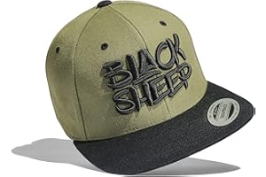 BADDERY Gorra para hombre Flexfit Snapback: Black Sheep - Gorra de béisbol para hombre y mujer, color negro