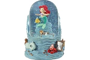 Precious Moments Disney Showcase 201114 - Sfera musicale con neve in resina e vetro, motivo: La sirenetta, tesori marini, Ariel, multicolore, taglia unica