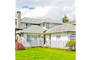 Thealyn Garden Fence | 101cm H x 71cm W | 9 Panels + 1 Gate, Length 7 m | Outdoor Rustproof Metal Dog Pet Fence Animal Barrier, Garden Fencing Panel Border for Yard Patio Flower Bed