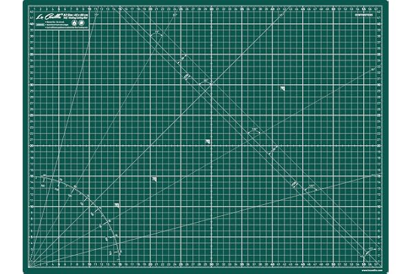 La Canilla Tapis de Découpe Auto-Cicatrisant A2 (60 x 45 cm - 24x18") Self-Healing Cutting Mat Planche Coupe pour Couture Patchwork Modelisme Cutter | Marqué en Centimètres et en Pouces