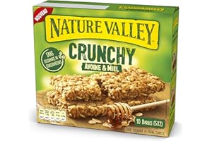 Nature Valley - Barres de Céréales Crunchy Avoine & Miel - 10 Barres (5x2 Barres)