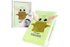 The Mandalorian Carnet Peluche et Stylo Baby Yoda Star Wars Set Papeterie Idée Cadeau Enfant Ado Fille Garcon