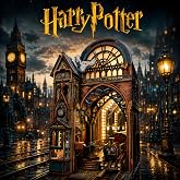 Magic Station B&uuml;y&uuml;l&uuml; Gar Book Nook &ndash; LED Işıklı DIY Ahşap Maket ve Minyat&uuml;r Tren İstasyonu Kiti