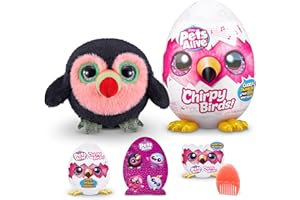 Pets Alive Chirpy Birds - Mascotas de Juguete interactivas Sorpresa con Habla electrónica y repetición, Toucan