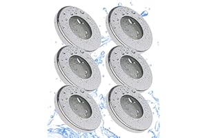 Trango Lot de 6 Lampe de salle de bain IP65 chrome incl.6x dimmable ultra plat Module LED 6000K lumière du jour blanc TG6729IP65-068M6KSD Spots encastrés Dehors, en acier inoxydable, plafonnier