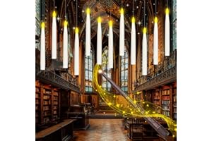 skelo Schwebende Kerzen mit Zauberstab Fernbedienung 12 Stück 6H Timerfunktion Floating Candles LED Kerzen Flammenlose Hängende Fliegende Kerzen für Halloween Deko