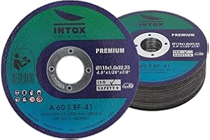 INTOX STEEL & TOOLS INTOX Trennscheiben 115mm x 1,0mm 25 Stück Inox Flexscheibe für Metall Stahl und Edelstahl