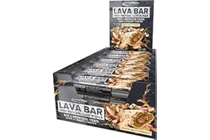 ‎IRONMAXX IronMaxx Lava Protein Bar - White Salty Peanut - 18x40g | High Protein Riegel mit cremigem Kern & Erdnuss-Karamell-Topping | Zuckerarm & ohne Palmöl