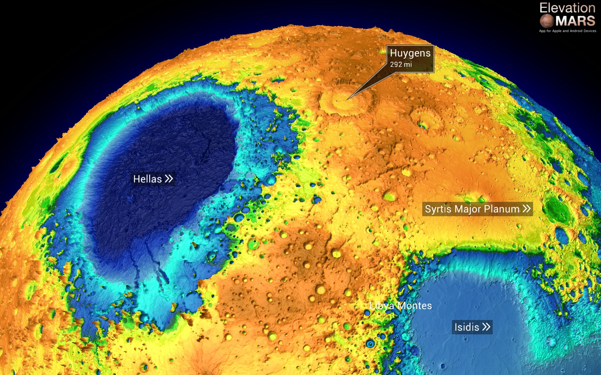 Mars Elevation Map
