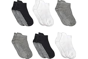 POPYS 6 par Skarpety antypoślizgowe dla dzieci Multicolor | Skarpety antypoślizgowe dla niemowląt | Skarpetki antypoślizgowe dla dziewczynek | Skarpety antypoślizgowe dla dzieci