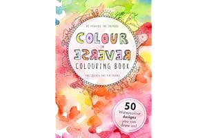 Reverse Colouring Book - Adult Colouring Books for Anxiety Relief - 54 Pages Mindfulness Activity - Abstract Watercolour Pattern, You Draw The Line - Doodle for Stress Relief - by Central 23
