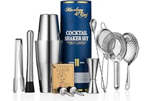 MIXOLOGY & CRAFT Set de 11 shaker à cocktail - Argent