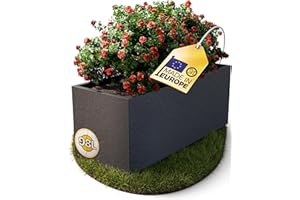 Ondis24 Macetero volcán, 100 cm, aspecto de pizarra con almacenamiento de agua, resistente al invierno (antracita)