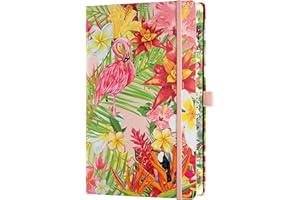 AGENDAS DEUSTO CASTELLI Libreta A5 bonita Tapa Dura Hojas blancas hecha en Italia - Bullet Journal A5 - Libretas bonitas - Cuaderno de Viaje - Diario de Viaje - Cuaderno Flamingo - Notebook - Journal Book