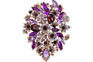 Ever Faith Spilla a grappolo da donna in stile vintage con motivo floreale