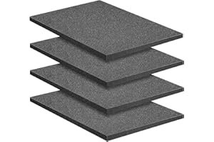 GIONAR 4 Piezas Espuma Maletas,Espuma maletin herramientas,negra para cajas,400 mm x 300 mm, grueso 25 mm